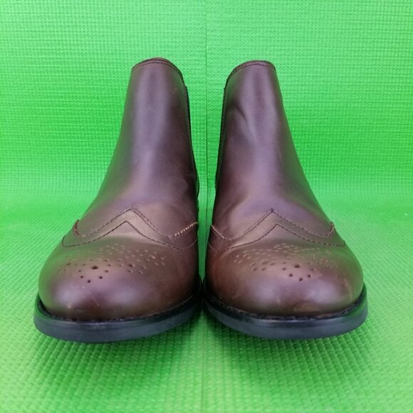 ✅Sperry Top Sider Fairpoint Chelsea Boot Brown Leather Wingtip Pull On Womens 10 - Picture 5 of 14